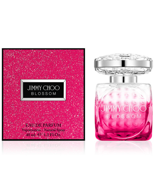 Jimmy Choo Blossom Eau de Parfum is a bold new bouquet for bright young party girls. Sparkling and vivacious, one spritz of Blossom gives the wearer an invisible cloak of confidence. The floral fragrance opens with top notes of red berries blended with a citrus cocktail. A delicate heart of sweet pea and rose complements rich and sensual base notes of white musk and sandalwood.

Jimmy Choo Eau de Parfum 1.3oz