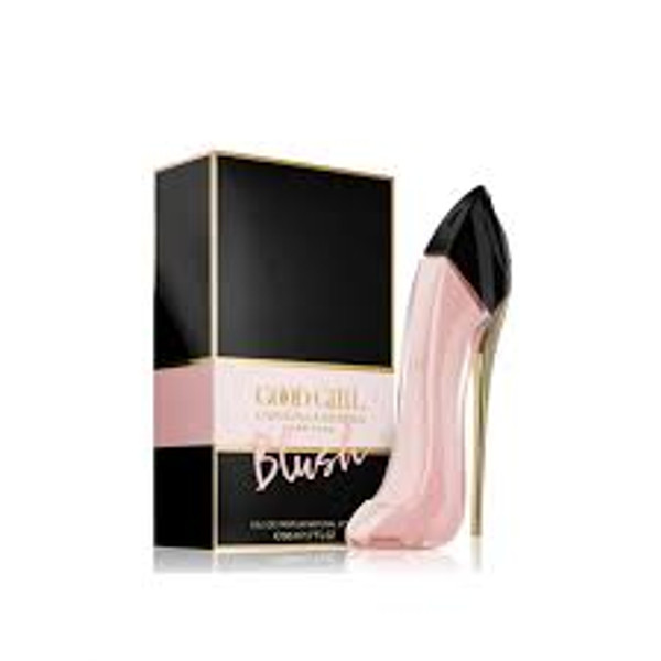 Good Girl Blush Eau de Parfum by Carolina Herrera is a fresh and floral explosion of contrasts that forms a powdery expression of femininity. This radiant woman's perfume is a re-invention of the iconic Good Girl scent. Housed in a blush-pink stiletto, Good Girl Blush reveals the multifaceted nature of modern womanhood with a double dose of vanilla and the pastel romanticism of peony, evoked with two forms of ylang ylang and upcycled rosewater.

FRAGRANCE FAMILY:
Fresh Floral
KEY NOTES:
Top: Bergamot, Mandarin; Middle: Ylang Ylang, Peony; Base: Vanilla Absolute, Tonka Bean
INGREDIENT HIGHLIGHTS:
90% of ingredients are of natural origin.
Clean ingredients: formulated without parabens, sulfates, mineral oils, silicone, petroleum & phthalates.
Carolina Herrera Good Girl Blush Eau De Parfum, 2.7oz