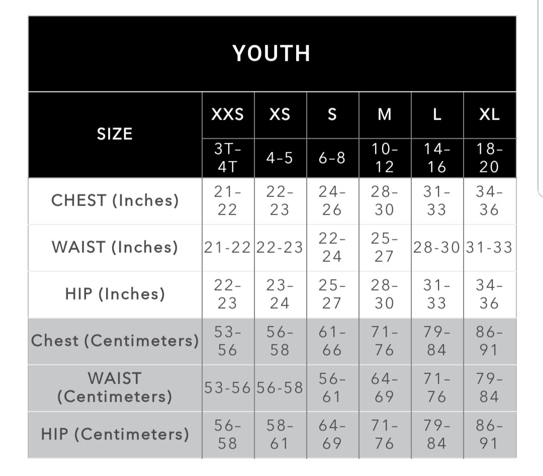 Size Charts