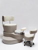 Luna Pedicure Chair by Belava Plumbed with Stool