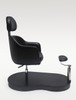 Side view of Belava Grace pedicure chair with adjustable footrest