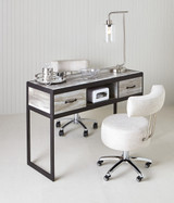 Wood-and-Metal Elora Manicure Table by Belava