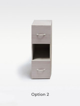 Belava Cabinet Tower with 1 open shelve and top and bottom storage to hold your tools and towels