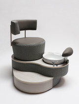 Pedicure Chair - LUNA in Smoke with Plumbing