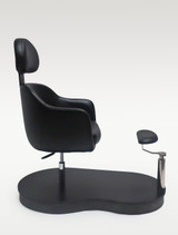 Side view of Belava Grace pedicure chair with adjustable footrest