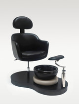 Belava Grace pedicure chair with removable TRIO foot spa bowl on platform