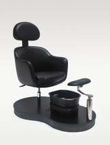 Front view of Belava Grace pedicure chair with pro foot massager