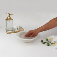 Manicure Bowl in Vanilla with 20 Disposable Liners