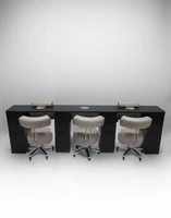 Triple Manicure Table