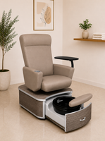 Pedicure Chair ELEMENT in Lt Sandalwood | No-Plumbing | Ready-To-Ship