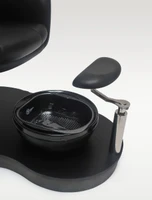 Close-up of Belava TRIO pedicure bowl on Grace pedicure chair platform