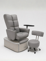 Pedicure Chair IMPACT in Grey | No-Plumbing | Ready-To-Ship