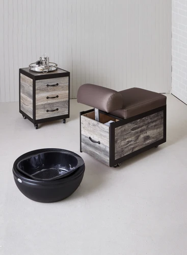 Portable Pedicure Cart with Adjustable Foot Rest