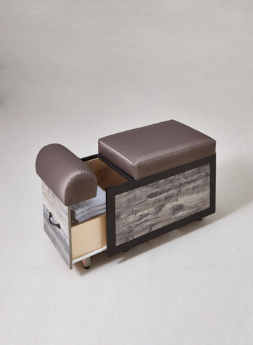 Elora Pedicure Dolly / Portable Pedicure Cart with Adjustable Foot Rest