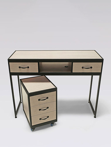 Compact Supply Cart with 3 Drawers in Old Style Oatmeal Cookie by Belava