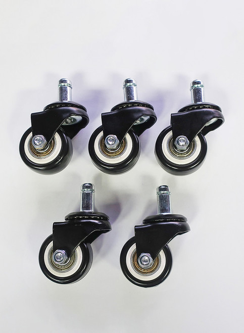 Casters - Heavy Duty - Pack of 5 Rubber Wheels for Belava Stools