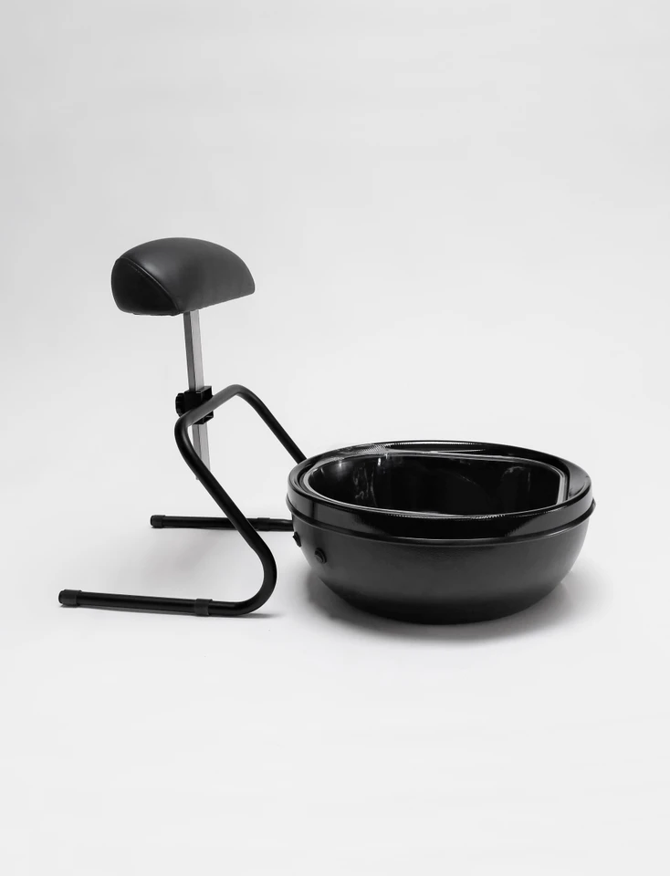 portable pedicure setup with Trio Foot Spa by Belava