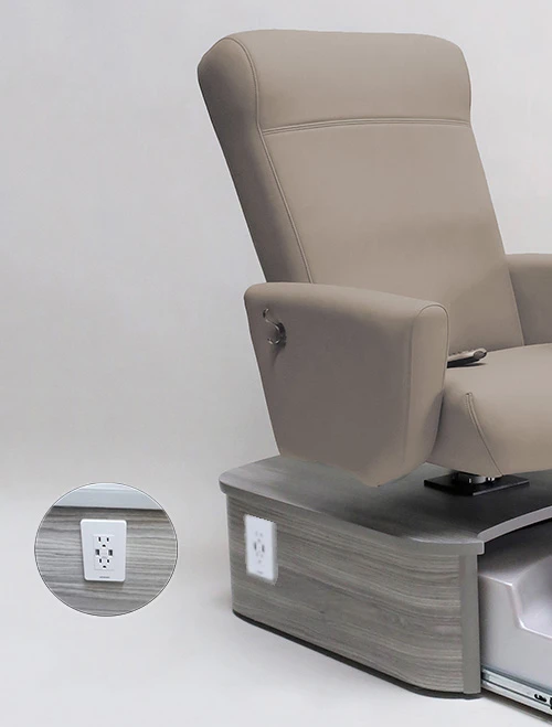 Add on electrical outlet with USB port for Belava Element Chair