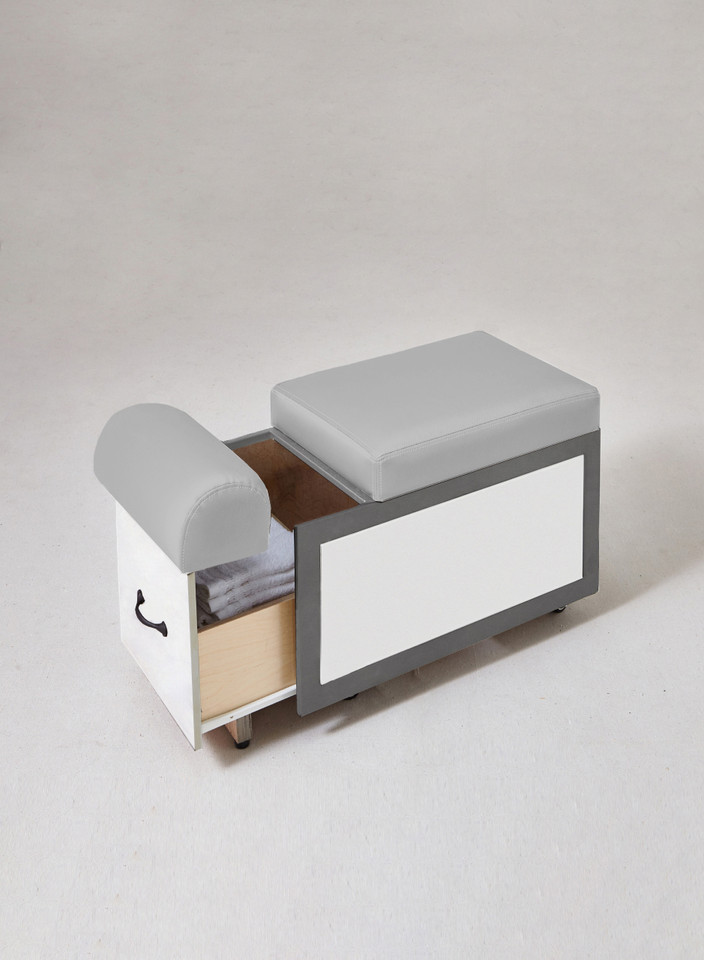 Portable Pedicure Cart with Adjustable Foot Rest