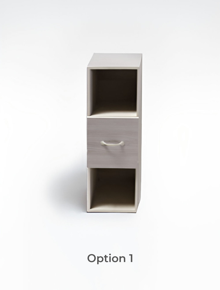 Belava Cabinet Tower with 2 open shelves and middle storage to hold your tools