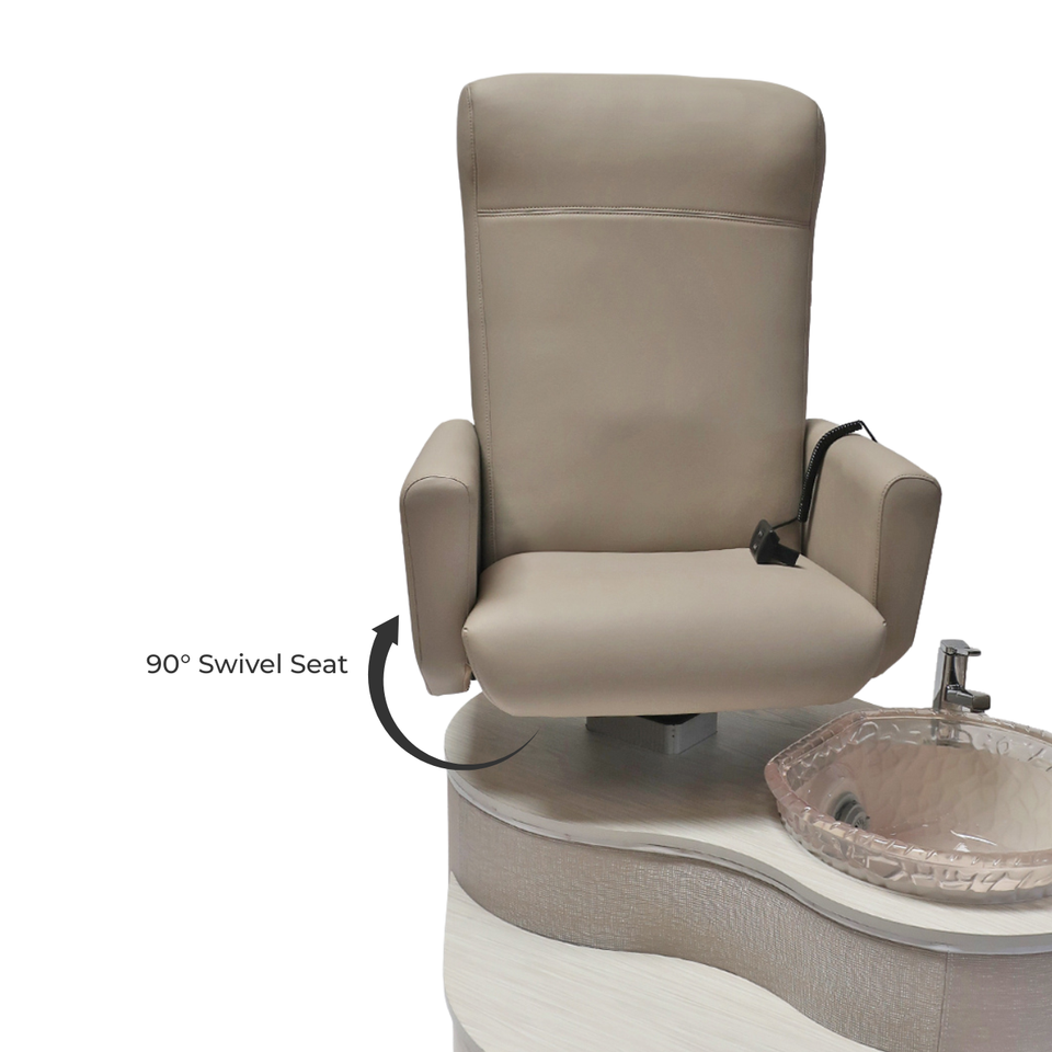 90 degree swivel seat