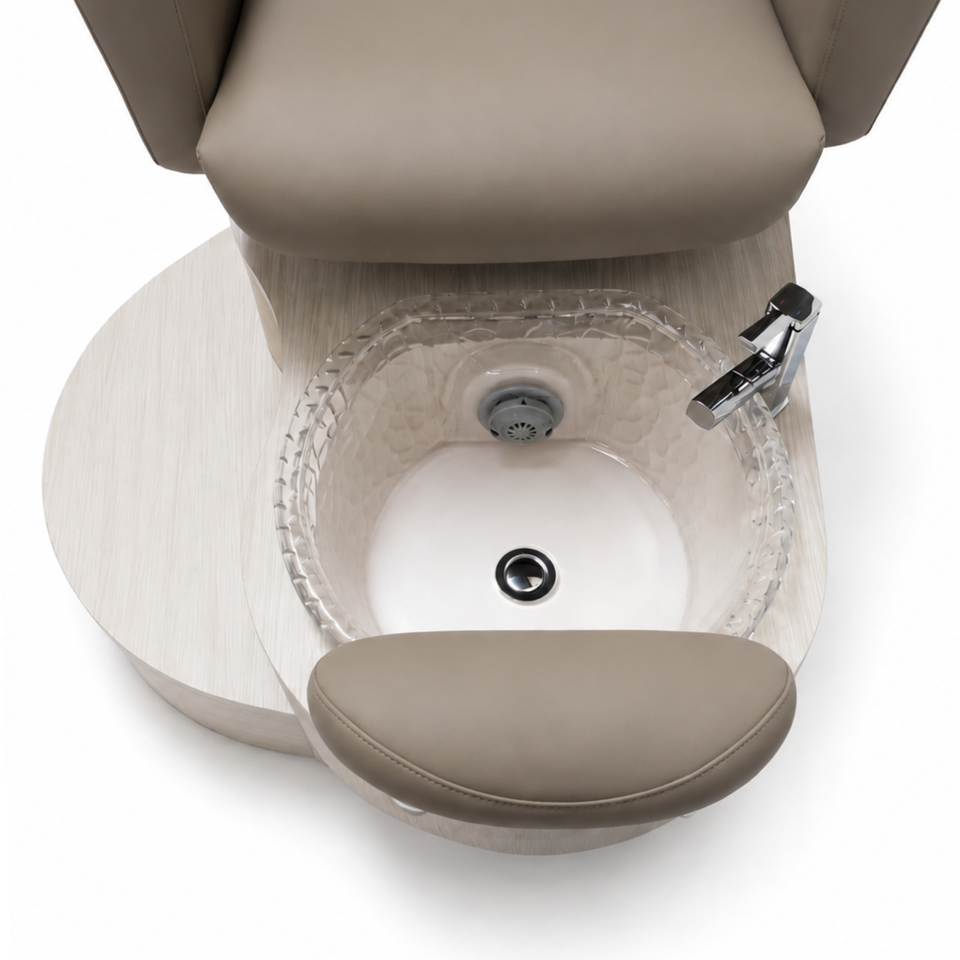 Inside Advantage pedicure bowl with jet by Belava