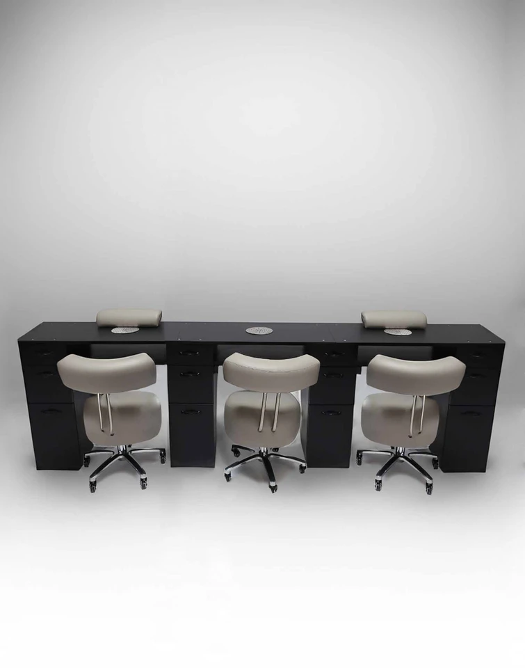 Triple Manicure Table