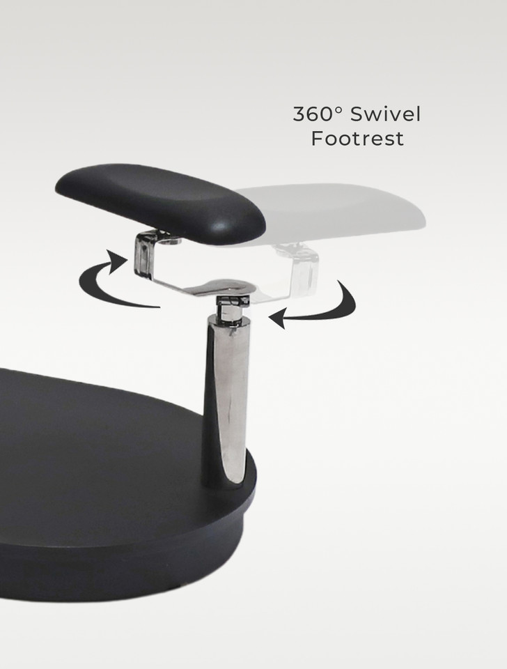 Belava Grace pedicure chair 360 degree swivel footrest