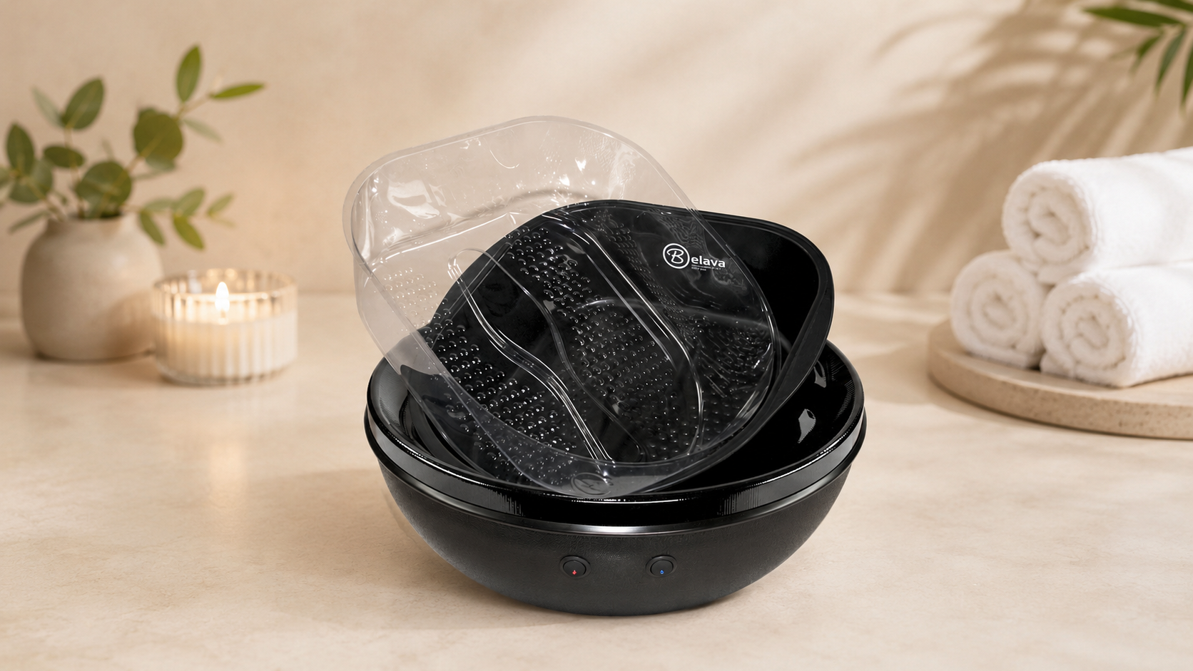 Belava foot massagers use disposable liners for a safe pedicure