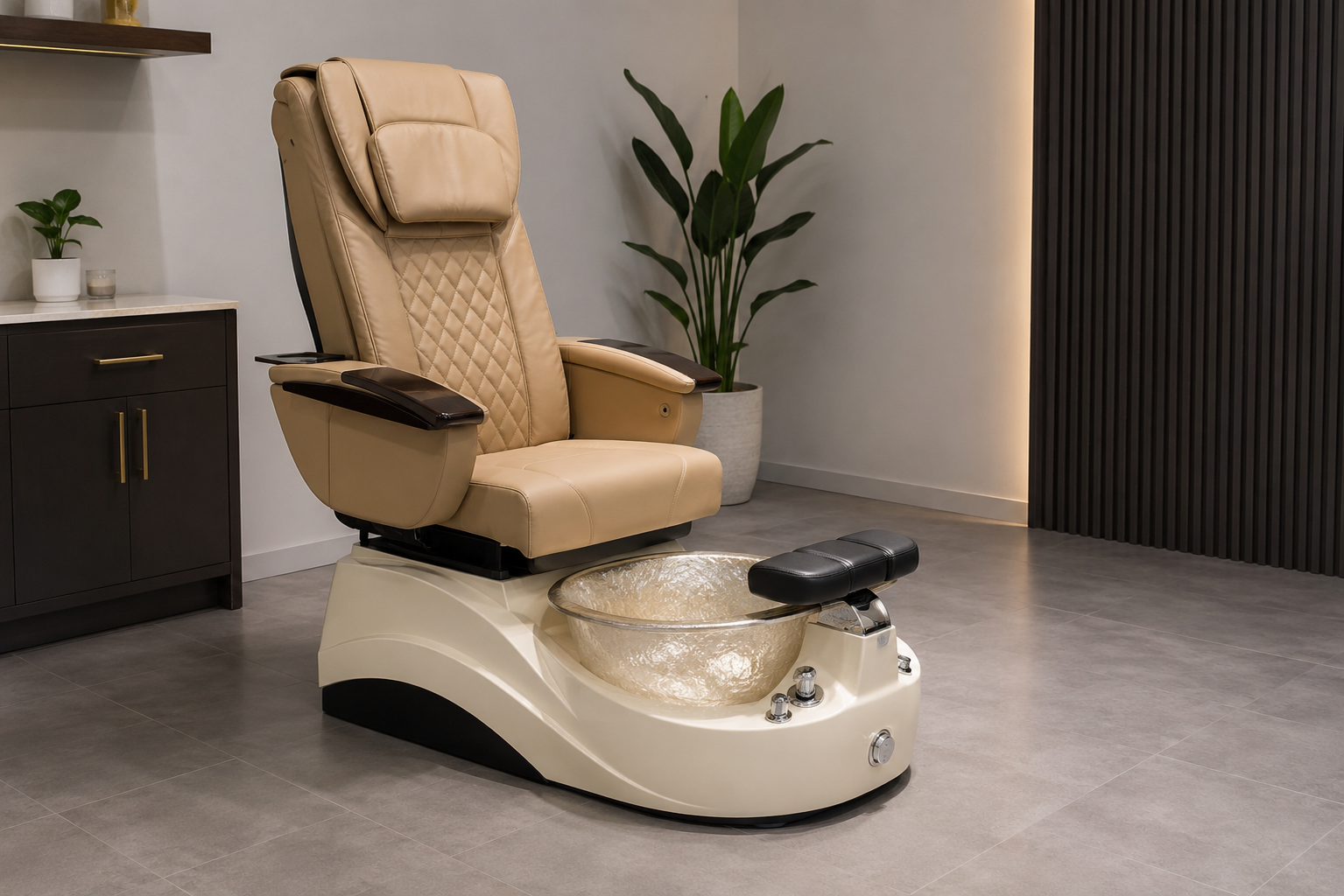 Plumbed Pedicure Chair Installation