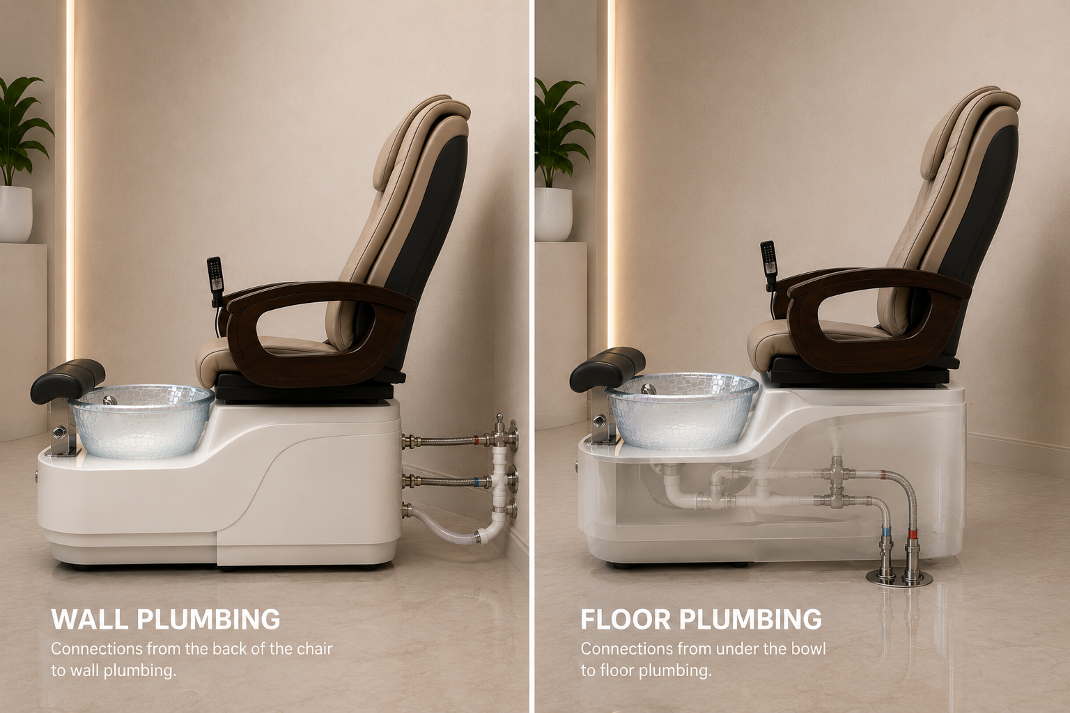 Wall Plumbing vs Floor Plumbing