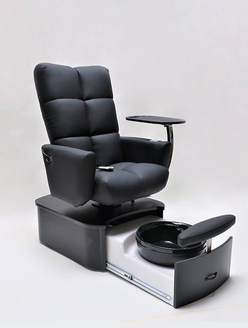 Pedicure Chair - IMPACT in Black | No-Plumbing | Ready-To-Ship