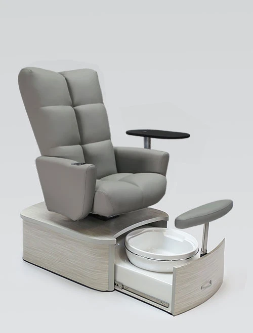 Pedicure Chair IMPACT in Grey | No-Plumbing | Ready-To-Ship