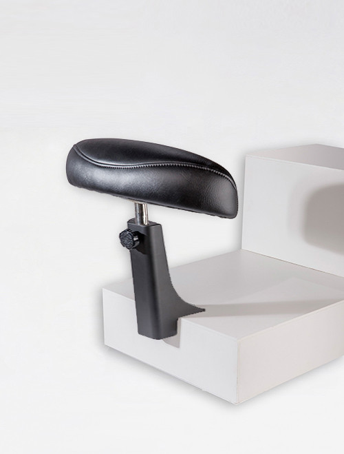 Belava Foot Rest with Mounting Bracket - In Black Powder Coat and Black Vinyl