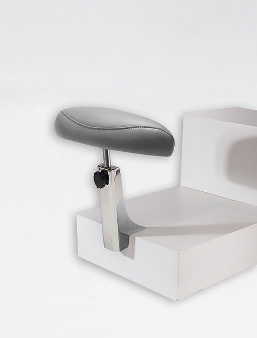 Belava Foot Rest with Mounting Bracket - In Chrome and Custom Color Upholstery