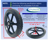 14" x 1.75" HD 6 Spoke Universal Fit For Cart Wheels