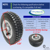 9x3.50-4 (9" x 3") Pneumatic Tire & Tube Assembly With Hub and Bore Options