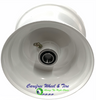 6″ x 4.50" Steel Rim, 1 Piece With 3" Center Hub. White Color