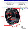 8″ Steel Rim Only. Choose Bearings & Hub Length-For Pneumatic / Solid Tires