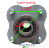 2 1/4" Off-Set Hub,  Gray Color with Zerk