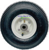 410/350-4 (10" x 3") Pneumatic Tire & Tube Assembly, White Rim & Roller Bearings (HD)