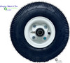 410/350-4 (10" x 3") Pneumatic Tire & Tube Assembly, White Rim & Semi-Precision Bearings