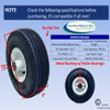 410/350-4 (10" x 3") Pneumatic Tire & Tube Assembly, White Rim & Semi-Precision Bearings