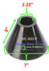 Mounting Cone For a 6″ Wheel, One Piece Rims. LONG NECK