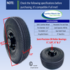 410/350-4 (10" x 3") Pneumatic Tire & Tube Assembly With Black Color Rim