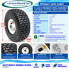 11x4.00-4 Pneumatic Rim & Tire Assembly With Hub and Bore Size Options
