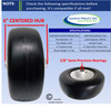 13 X 5.00-6 Carefree Assembly With 6" Center Hub & 5/8" Roller Bearings.  Fits Scag ZTR Mower