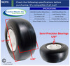 13 X 5.00-6 Carefree Assembly With 6" Center Hub & 5/8" Roller Bearings.  Fits Scag ZTR Mower