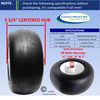 13x6.50-6 Carefree (No-Flat) Wheel & Tire Assy With Smooth Tread, 5 3/4" Center Hub