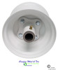 6″ x 4.50" Steel Rim, 3 Piece With 5 3/4" Center Hub. White Color